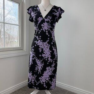 My Michelle Women's Black and Purple Dress